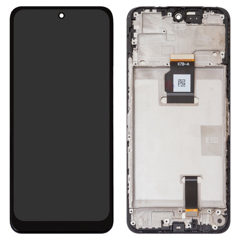 Pantalla LCD puede usarse con Huawei Honor X7b, negro, con marco, High Copy