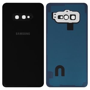 Задняя панель корпуса для Samsung G970 Galaxy S10e; Samsung, черная, со стеклом камеры