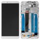 Дисплей для Meizu M8c, белый, с рамкой, High Copy, M810H