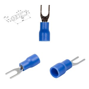 Наконечник SV1.25 3, 3 мм, вилковий, ізольований, синій, 10 шт., 0,5 1,5 мм²
