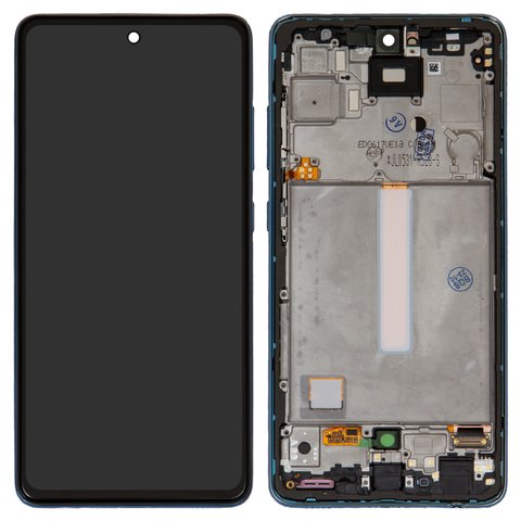 Дисплей для Samsung A525 Galaxy A52, A526 Galaxy A52 5G, синій, з рамкою, Original PRC 