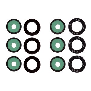 Стекло камеры для Samsung A057 Galaxy A05s, A546 Galaxy A54 5G, черное, без рамки, комплект 3 шт.