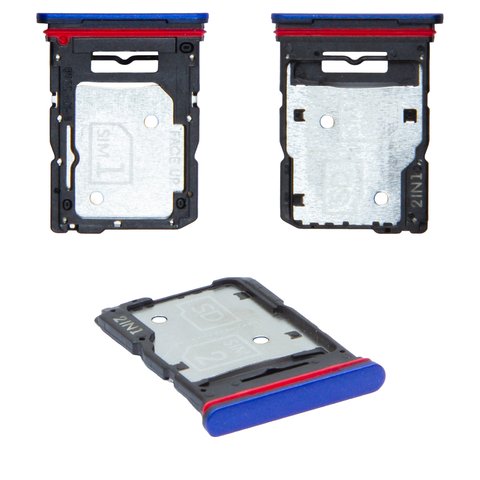 Держатель SIM карты для Motorola Moto G85, синий, cobalt blue