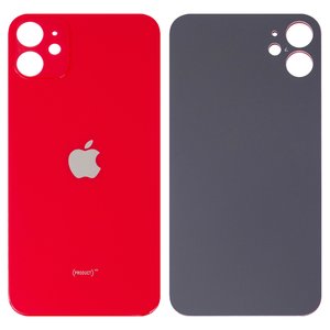 Задняя панель корпуса для iPhone 11, красная, не нужно снимать стекло камеры, Original PRC , big hole