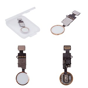 Шлейф для iPhone 7, iPhone 8, iPhone SE 2020, кнопки Home, золотистий, з пластиком, без сканера відбитків пальців без Touch ID , universal