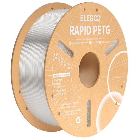 Филамент для 3D принтера ELEGOO Rapid PETG Transparent, 1 кг