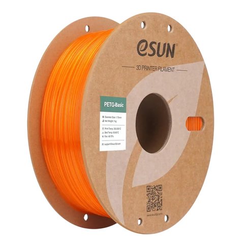 Филамент для 3D принтера eSUN PETG Basic Translucent Orange, 1 кг