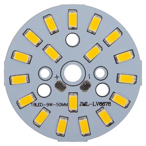 PCB with LEDs 9 W (warm white, 1080 lm, 50 mm) PCB with LEDs 9 W (warm white, 1080 lm, 50 mm)